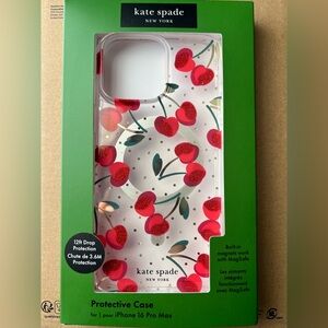 Kate Spade Cherry iPhone 16 Pro Max Case